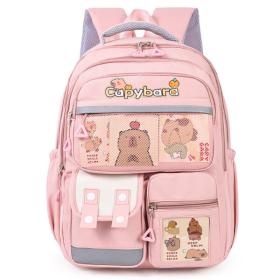 Sac à Dos Enfant Kawaii Capybara Rose – حقيبة ظهر للأطفال وردي SAC20025