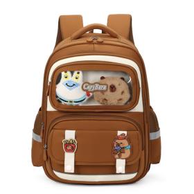 Sac à Dos Enfant Ludique avec Plusieurs Compartiment et un Peluche LM-5122 Marron – حقيبة ظهر للأطفال بني SAC20025